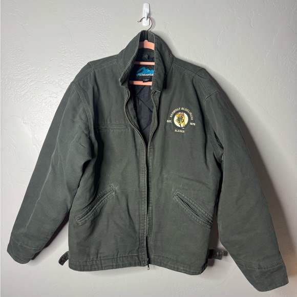 Vintage Tri-Mountain Jacket Alaskan SeaWolf Blueline Hockey Sz large Like New - Picture 2 of 11